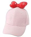 FunBlast Bow Cap for Kids - Cartoon Cap for 3 to 12 Years Old Kids, Kids Cap Hat for Boys Girls Toddlers, Cap for Teens, Adjustable Cotton Sun Protection Summer Hat Cap (Light Brown)