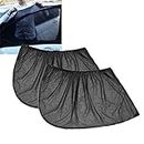 Car Window Sun Shade,Elasticized Breathable Mesh Car Side Window Shades Sunshade UV Privacy Protection,Universal Car Curtain Two Holes To See Rearview Mirror,Car Window Covers Socks (2Pc Rear)