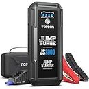 Car Battery Charger TOPDON 2000A Peak Battery Jump Starter for Up to 8L Gas/6L Diesel Engines, 12V Portable Battery Booster Jump Starter Pack with Jumper Cables and EVA Protection Case