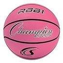 Champion Sports Rubber Official Basketball, Heavy Duty - Pro-Style Basketballs, and Sizes - Premium Basketball Equipment, Indoor Outdoor - Physical Education Supplies (Size 7, Pink)