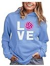 Tstars Love Volleyball Gifts Hoodies for Teen Girls Women Fans Sweatshirts Hoodie Small California Blue
