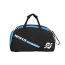 NIVIA Sports Space Polyester Gym Bag/Unisex Gym Bags/Adjustable Shoulder Bag for Men/Duffle Gym Bags for Men/Fitness Bag/Sports and Travel Bag/Sports Kit/Duffle Bags Travel (Black/Blue)