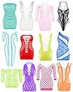 JDiction Fishnet Lingerie for Women Mesh Bodysuit Sexy Lace Babydoll Nightwear(12 Pcs)