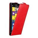 Cadorabo Custodia compatibile con Nokia Lumia 1520 Flip Design in pelle sintetica di alta qualità, pieghevole, antiurto, magnetica, per Nokia Lumia 1520, colore rosso