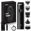 SEJOY 8in1 Beard Trimmer Cordless Hair Clippers Waterproof Rechargeable LED