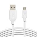 CEDO 1m Long Micro USB Data Cable for Mobile, Smartphone, Power Bank, Headphone, Earbuds | Fast Charging 3.1Amps (White)