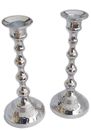 Nuevo par de velas portavelas de níquel Shabat Shalom Israel Judaica 19 cm