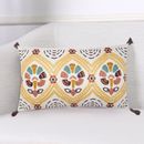 Moroccan Embroidered Cushion Insert Cover Textured Throw Pillow Sofa Decoration