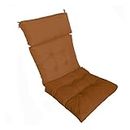 Indoor/Outdoor High Back Chair Cushion,high Back Patio Chair Cushions ，Fade-Resistant & Seasonal All Weather Replacement (Color : Brown)