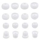 ALXCD Ear Tips for PB3 Powerbeats 3 Headphone, SML 3 Sizes 6 Pair Silicone Replacement Earbud Tips & 2 Pair Double Flange Ear Tips, Fit for Beats Powerbeats2 Pb3 [8 Pair](White)