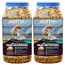 Meat Up Dog Treats Biscuit Real Chicken Flavour, 1kg (Buy 1 Get 1 Free),Total 2 kg Pack