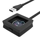 MoKo Charger Compatible with Fitbit Blaze Fitness Smart Watch, Replacement Charger Charging Cradle Dock Adapter, USB Charging Cable, BLACK