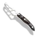 Model 1764 CUTCO Traditional Cheese Knives with 5.5" Micro-D® serrated edge blades and 5" classic dark brown 'Diamond' handles