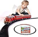 Amisha Gift Gallery Indian Passenger Toy Train Set | Battery Operated Train Railway Tracks for Kids | Toy Train | Train Toys for Kids 3+ Years Small Passenger Train Red and Blue Asorted Colour