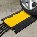 Pyle Five Channel Cable Protective Cover Ramp in Black/Yellow | 2 H x 36.25 W x 8 D in | Wayfair PCBLCO28