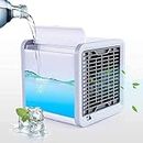 Evadely-Air-Cooler-Mist-Fan-Mini-Cooler-for-Home-with-3-Speed-Mode-with-Water-Spray-7-Color-LED-Timer-USB-Personal-Cooler-Desk-Fan-for-Shop-Office-Kitchen