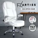 Artiss Executive Office Chair Computer Gaming Chairs PU Leather Tilt White