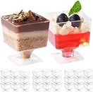 Alpha Basics 100ml Plastic Dessert Cups (Pack of 30) Pudding Serveware Wine Glass