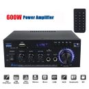 600W 2CH bluetooth Stereo Amplifier Amp HIFI Audio Radio USB SD FM Car Home UK