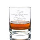 East Urban Home Love Makes the World Go Round - Whiskey Makes It Go Round Twice As Fast Rocks 10 oz. Glass Glass | 3.68 H x 3.12 W in | Wayfair