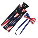  Usa Flags Suspenders for Men under Clothing Patriotic Ornaments Set