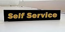 Self Service Acrylic Stand Sign Board for Hotel Restaurant Mall Bank Office etc... (9 x 2