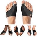 Copper Compression Bunion Corrector Relief Sleeve - Gel Cushion Pads - Copper Infused - Orthopedic Brace Big Toe Alignment - Hallux Valgus Relief - Straightener Spacer Fit for Women & Men - 1 Pair