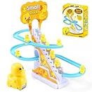 ARDAKI Duck Track Toys for Kids - Funny Automatic Stair-Climbing Small Ducklings Toys for Kids Escalator Toy with Lights and Music - 3 Duck Included (Duck Track)