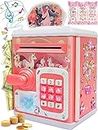 Piggy-Bank-Toys-for Girls,Large Electronic Coin-Cash-Register for-Toddler-Girls-Toys-Age-6-8,Cool-Stuff-ATM Bank Money Box,Kids-Toys for 2 3 4 5 6 7 8 9 10 11 12 Year Old Girl Christmas-Birthday-Gifts