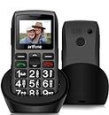 artfone 4G SIM-Free Mobile Phone for The Elderly with Big Button, LTE Unlocked Easy to Use Basic Senior Phones with SOS Function, High Volume, 1400 mAh, Single SIM Slot,Charging Base and Flashlight.
