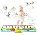 M SANMERSEN Piano Mat, 39.5 inch X 14 inch Musical Mat 8 Instrument Sounds Piano Mat for Toddlers Touch Play Dancing Mat Toy for 1 2 3 Year Old Girls Boys Gifts