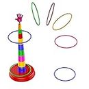 Toy Imagine™ 2 in 1 Plastic Ring Throw Game for Kids Fun Indoor/Outdoor Learning Activity | Ring toss Games for Baby Multi-Colored | Round Stacking Rings | Best Birthday Gift for Kids. (Age 3-8)