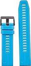 Garmin QuickFit® 22 Watch Bands, Cyan Blue Silicone