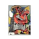 The Kiss by Pablo Picasso Wall Art - Picasso Prints - Surrealism Poster - Abstract Canvas Painting for Home Livingroom Office Unframed (The Kiss,12x16inches/30x40cm)