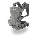 Graco Cradle Me 4 in 1 Baby Carrier | Includes Newborn Mode with No Insert Needed, Mineral Gray