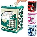 Pup Go Electronic Piggy Bank ATM Money Safe for Kids Ages 3+, Password Coin Bank Auto Scroll Cash Machine Money Saving Box, Birthday Gift Toys for Boys Girls 3 4 5 6 7 8 9 Years Old (CAMO Green)