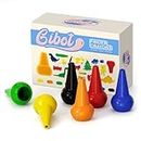 Gibot Toddlers Wax Crayons Palm Grip Crayons, 6 Colors Drawing Pen Wax Crayons, Kids Stackable Toy for Kids and Toddlers, Safe and Non-Toxic