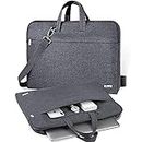 V Voova Shoulder Bag for Laptop 17 17.3 Inch Slim Waterproof Notebook Carrying Briefcase Compatible with MacBook Pro 17" HP/Dell/Lenovo/ASUS/Acer Computer/Ipad Pro,Grey