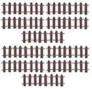Chocozone Pack of 12 Garden Miniature Fence Landscape Decoration (Brown) (Brown)