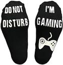 Novelty Cotton Socks Do Not Disturb Socks Funny Gifts for Men Women Gamers, Black