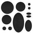 GRVICH 11 PCS Kit- Repair Patches for Down Jackets, Nylon Repair Tape Self-Adhesive Repair Patch, Round and Oval Shape Black Fabric Repair Patch, for Coat Clothes Tent Sleeping Bag Ski Clothing