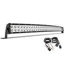 YITAMOTOR 42 Inch 400W Curved LED Light Bar Spot Flood Combo Offroad Lights with 12V Wiring Harness for Truck, Jeep, SUV, UTV, Boat