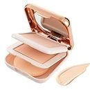 Pressed Powder Compact | Double-layer Translucent Powder,Long-lasting Oil Control Cosmetic Pore Filler Setting Powder Waterproof for Silky Delicate Makeup Jmedic