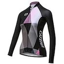 CATENA Women's Cycling Long Sleeve Breathable Jersey Set 3D Padded Long Pants Bike Shirt Bicycle Tights Clothing