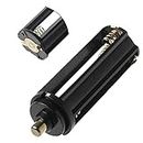Black Battery Holder Cylindrical Storage Case For 3x AAA To 18650 Battery Converter for Most Flashlight Torch (2 pcs)