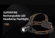 SUPERFIRE 20W 2000LM T6 Cree Zoom Headlights for Fishing Waterproof Head Torch
