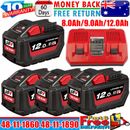18V For Milwaukee for M18 Battery 12.0Ah 9.0Ah 48-11-1860 48-11-1850 / Charger