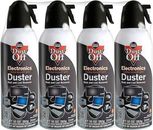 Falcon Dust Off Electronic Compressed Canned Air Gas Duster 10oz (4 Pack )-NEW