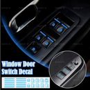 Luminous Blue Auto Car Window Door Switch Sticker Universal Interior Accessories