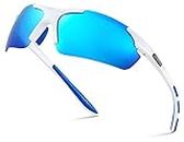 Xagger Polarized Wrap Around Sport Sunglasses for Men Women UV400 Baseball Softball Running Cycling Glasses